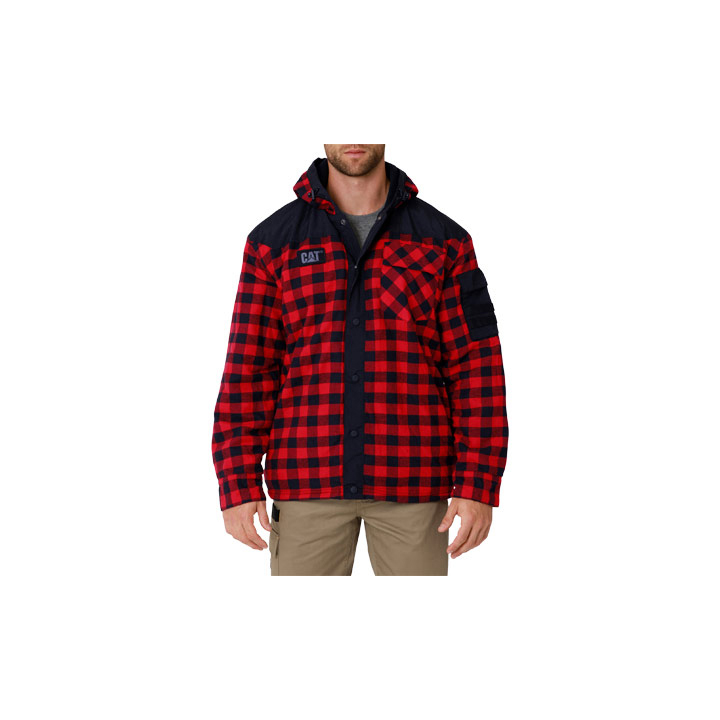 Caterpillar Sequoia Philippines - Mens Jackets - Red/Black 84061VEAP